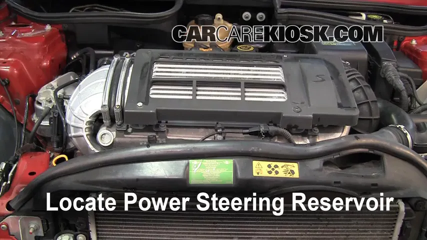 2004 Mini Cooper S 1.6L 4 Cyl. Supercharged Power Steering Fluid Add Fluid